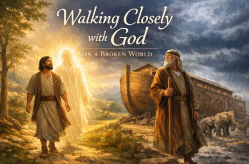 Enoch and Noah walking closely with God in a broken world